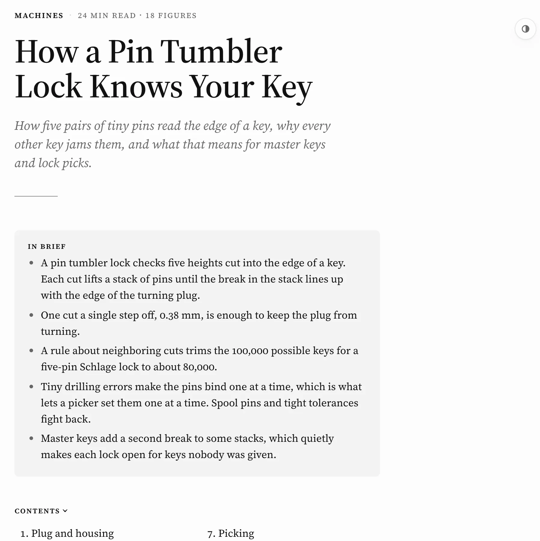 The opening of the lock explainer.
